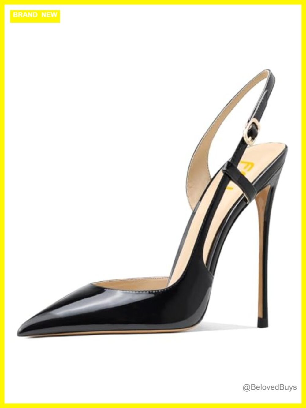 Pointed Toe Slingback Stiletto High Heel Pumps Synthetic